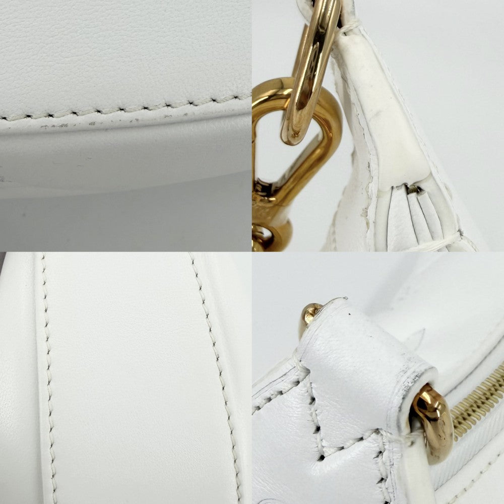 LOUIS VUITTON ルイヴィトン 2WAY モノグラム オーバー ザ ムーン ショルダーバッグ ハンドバッグ バブルグラム M59959 レザー ホワイト 白 ゴールド金具 レディース【中古品】