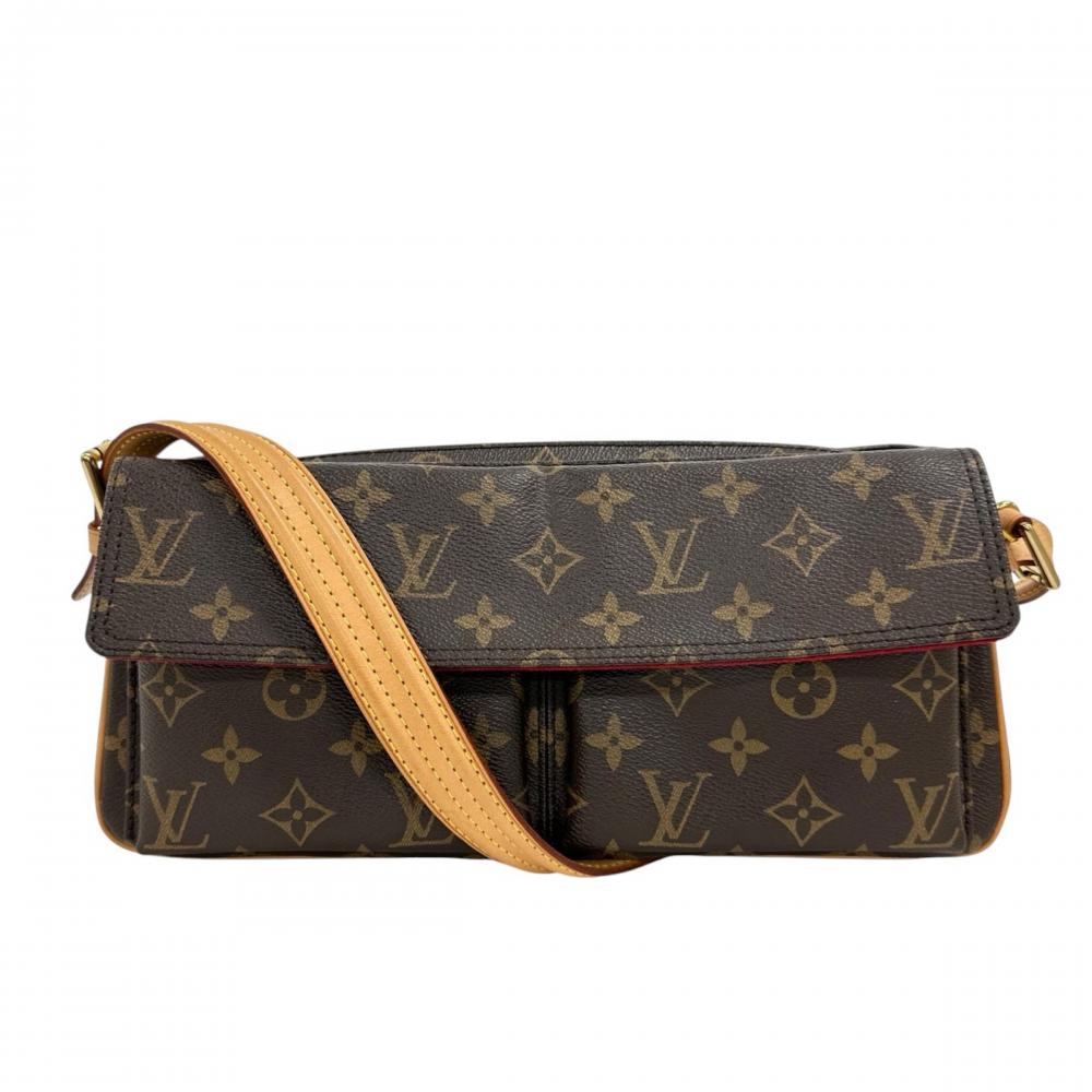 LOUIS VUITTON ルイヴィトン ハンドバッグ ヴィバ・シテMM M51164 モノグラムキャンバス ブラウン 茶 ゴールド金具 レディース【中古品】