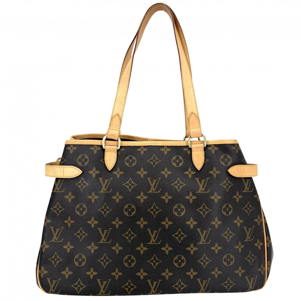 LOUIS VUITTON ルイヴィトン トートバッグ バティニョールオリゾンタル ハンドバッグ M51154 モノグラムキャンバス ブラウン 茶 ゴールド金具 レディース【中古品】