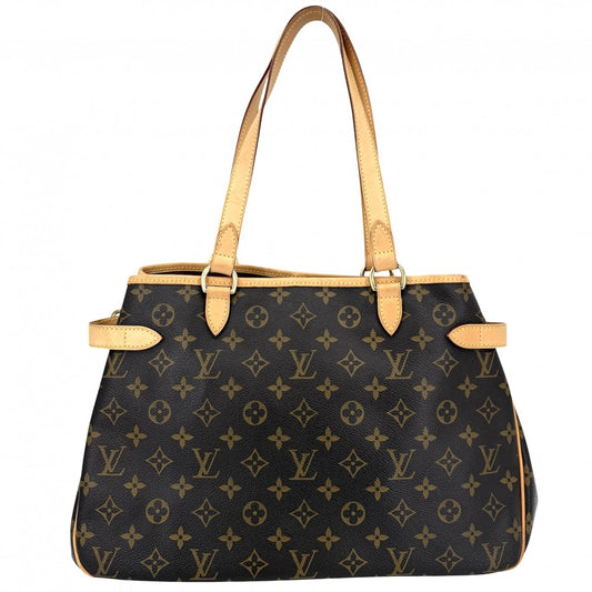 LOUIS VUITTON ルイヴィトン トートバッグ バティニョールオリゾンタル ハンドバッグ M51154 モノグラムキャンバス ブラウン 茶 ゴールド金具 レディース【中古品】