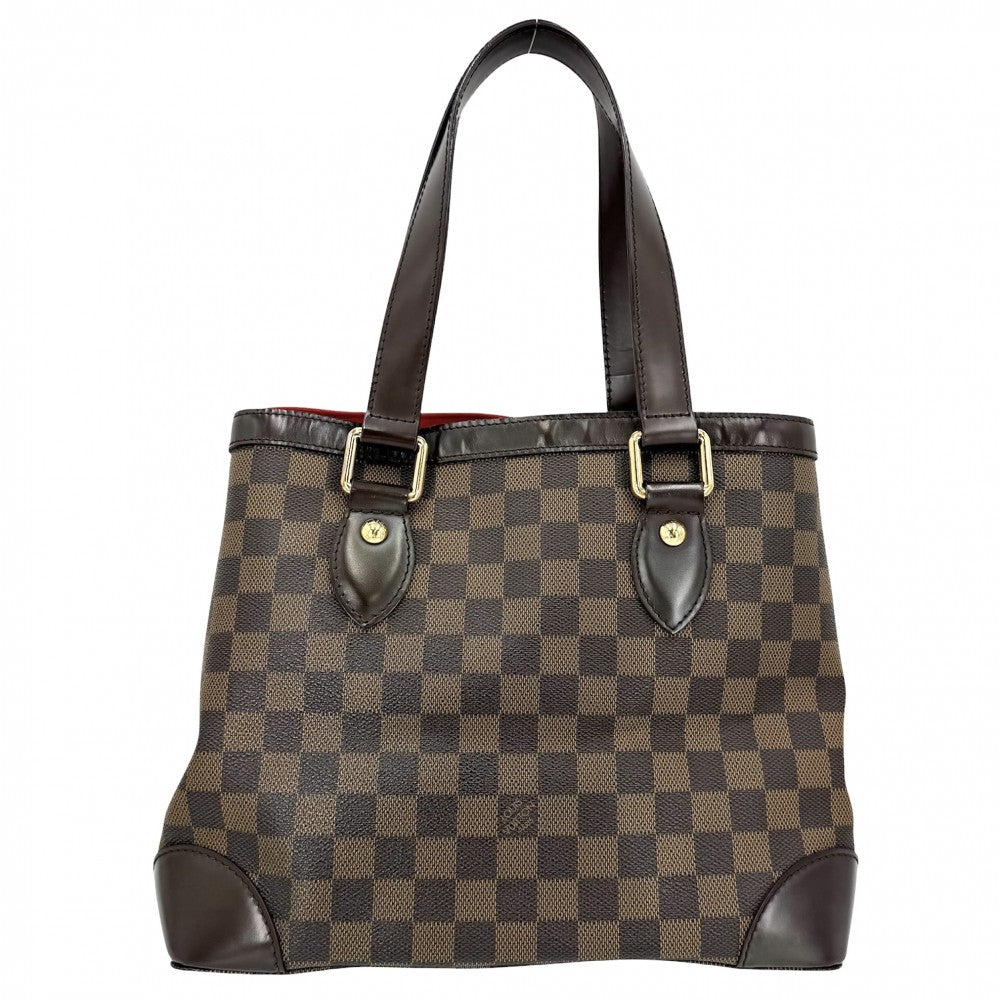 LOUIS VUITTON ルイヴィトン トートバッグ ハムステッドPM ハンドバッグ N51205 ダミエキャンバス ブラウン 茶 ゴールド金具 レディース【中古品】