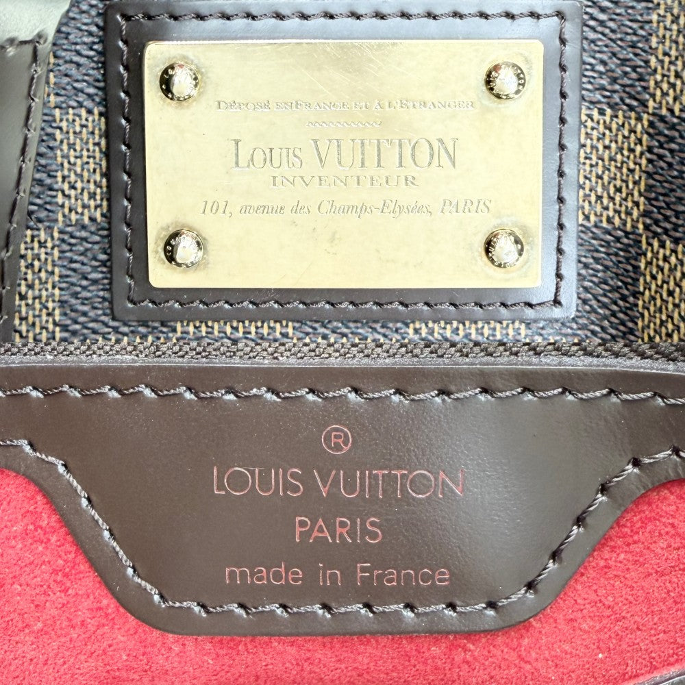 LOUIS VUITTON ルイヴィトン トートバッグ ハムステッドPM ハンドバッグ N51205 ダミエキャンバス ブラウン 茶 ゴールド金具 レディース【中古品】