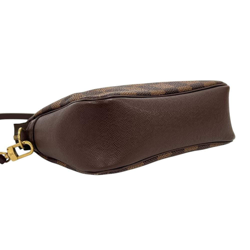 LOUIS VUITTON ルイヴィトン ハンドバッグ ダミエ・エベヌ トゥルース・メイクアップ ポーチ N51982 ダミエキャンバス レザー ブラウン 茶 ゴールド金具 レディース【中古品】