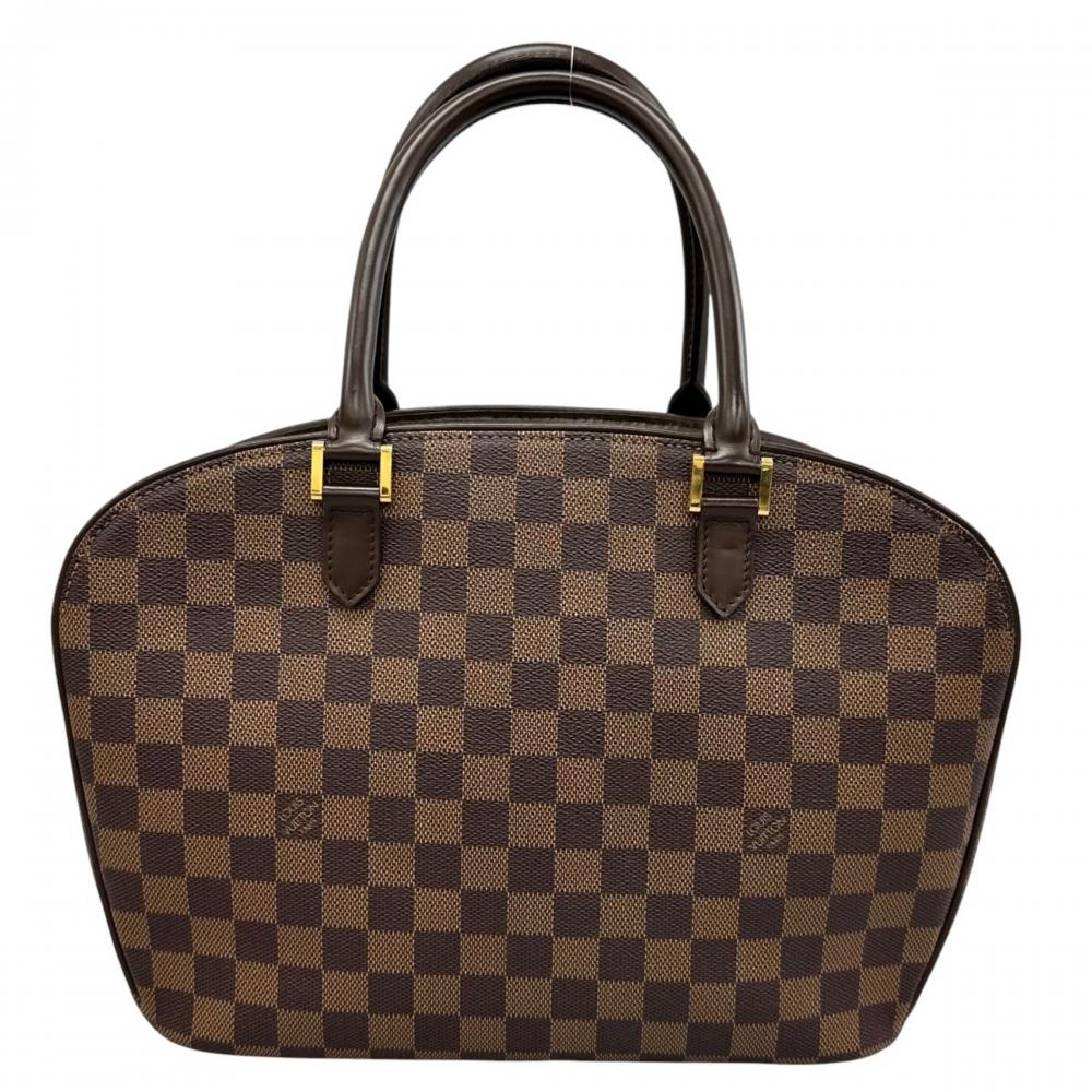 LOUIS VUITTON ルイヴィトン ハンドバッグ サリア・オリゾンタル ダブルファスナー N51282 ダミエキャンバス ブラウン 茶 ゴールド金具 レディース【中古品】