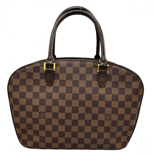 LOUIS VUITTON ルイヴィトン ハンドバッグ サリア・オリゾンタル ダブルファスナー N51282 ダミエキャンバス ブラウン 茶 ゴールド金具 レディース【中古品】
