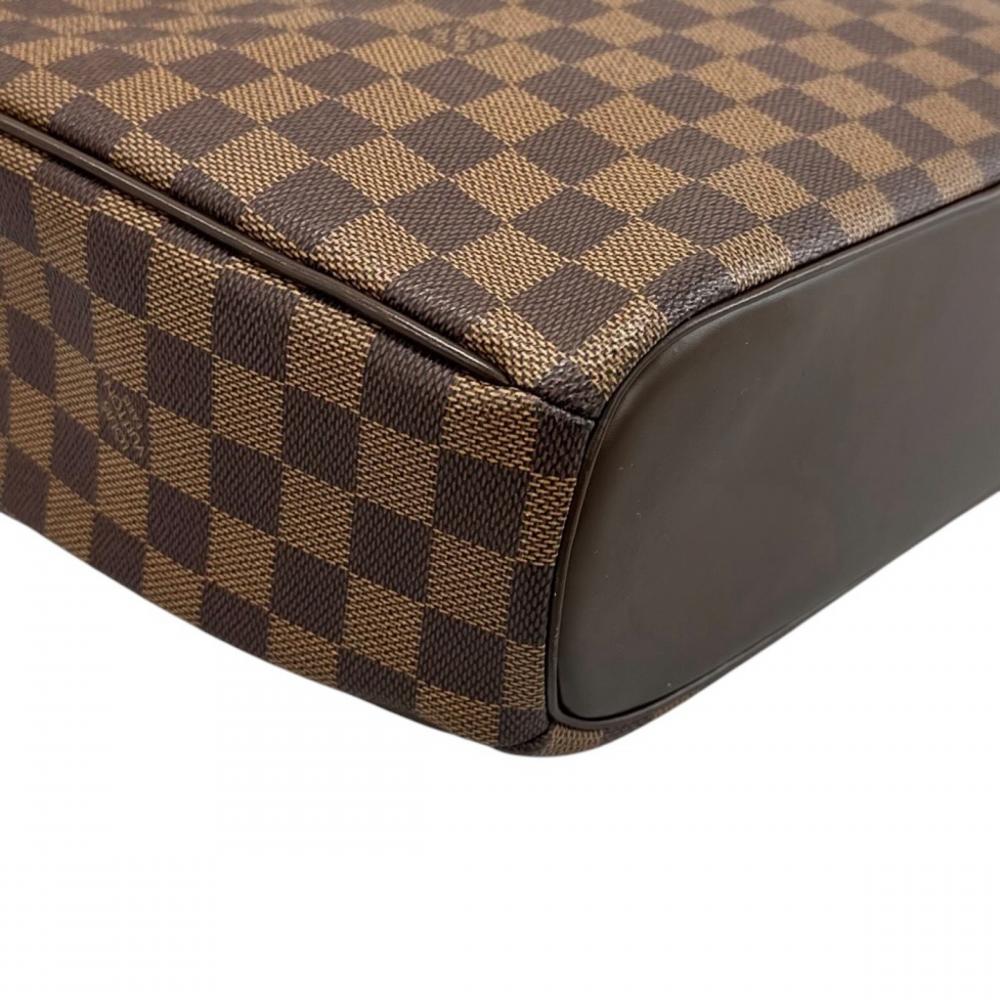 LOUIS VUITTON ルイヴィトン ハンドバッグ サリア・オリゾンタル ダブルファスナー N51282 ダミエキャンバス ブラウン 茶 ゴールド金具 レディース【中古品】