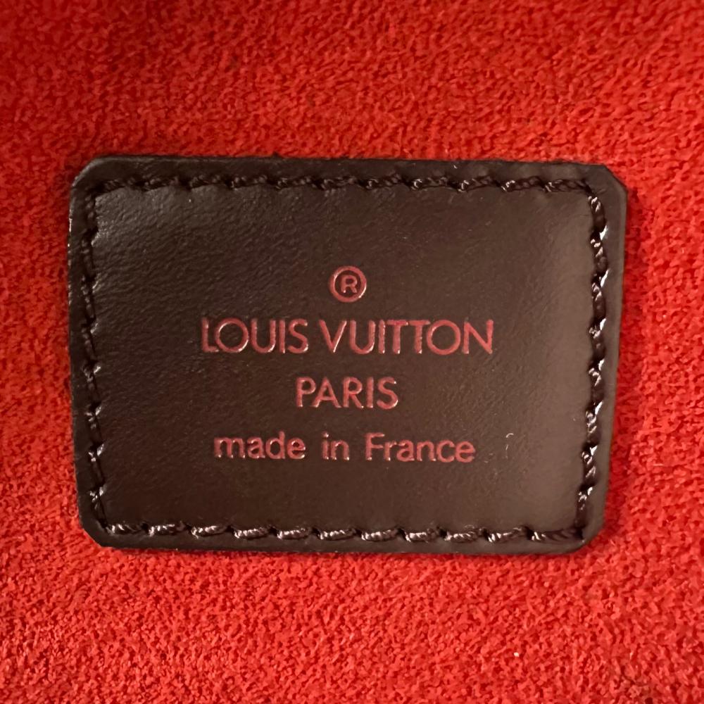 LOUIS VUITTON ルイヴィトン ハンドバッグ サリア・オリゾンタル ダブルファスナー N51282 ダミエキャンバス ブラウン 茶 ゴールド金具 レディース【中古品】