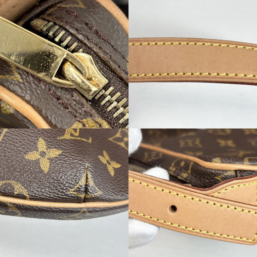LOUIS VUITTON ルイヴィトン ショルダーバッグ ポシェットクロワッサン M51510 モノグラムキャンバス ブラウン 茶 ゴールド金具 レディース【中古品】