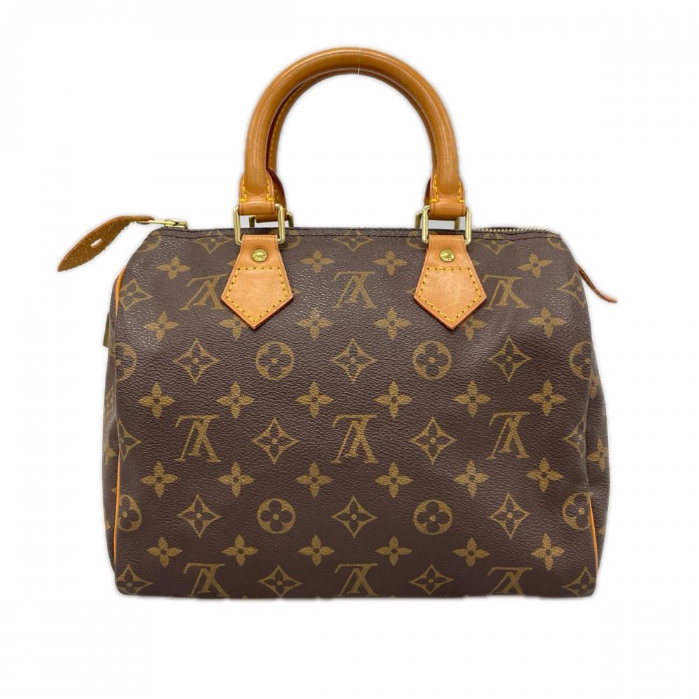 LOUIS VUITTON ルイヴィトン ハンドバッグ スピーディ25 LVロゴ M41109 モノグラムキャンバス ブラウン 茶 ゴールド金具 レディース【中古品】