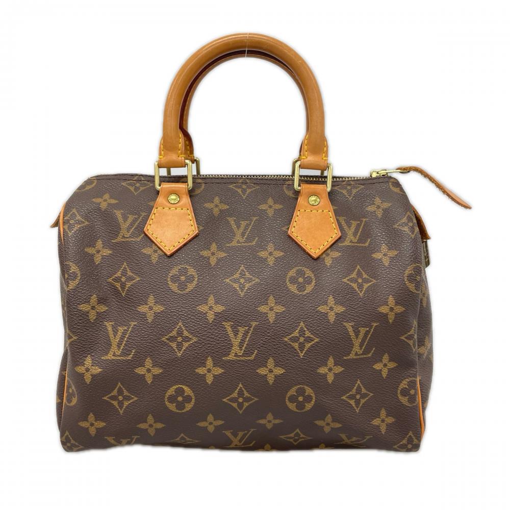 LOUIS VUITTON ルイヴィトン ハンドバッグ スピーディ25 LVロゴ M41109 モノグラムキャンバス ブラウン 茶 ゴールド金具 レディース【中古品】