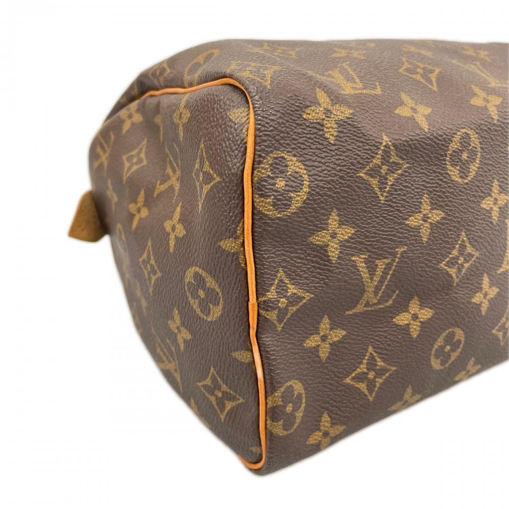 LOUIS VUITTON ルイヴィトン ハンドバッグ スピーディ25 LVロゴ M41109 モノグラムキャンバス ブラウン 茶 ゴールド金具 レディース【中古品】