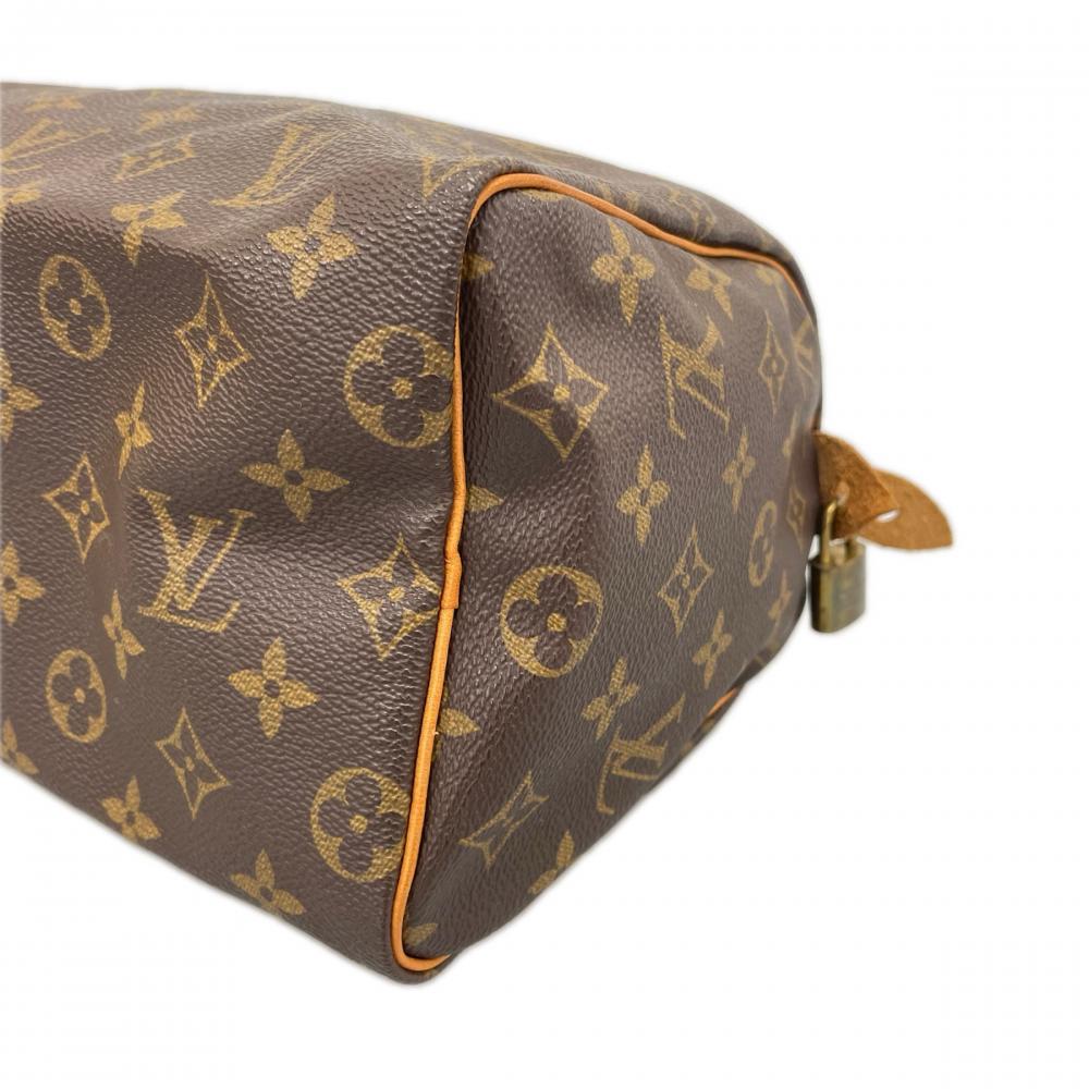 LOUIS VUITTON ルイヴィトン ハンドバッグ スピーディ25 LVロゴ M41109 モノグラムキャンバス ブラウン 茶 ゴールド金具 レディース【中古品】