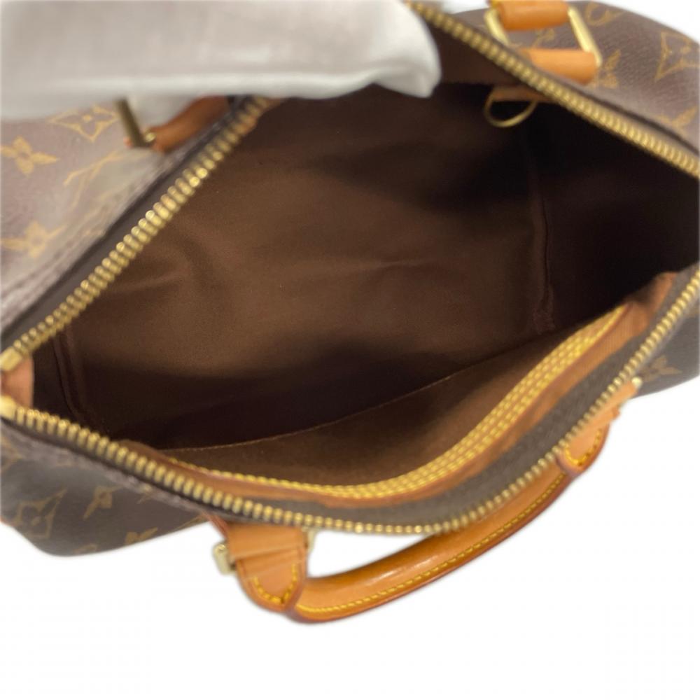 LOUIS VUITTON ルイヴィトン ハンドバッグ スピーディ25 LVロゴ M41109 モノグラムキャンバス ブラウン 茶 ゴールド金具 レディース【中古品】