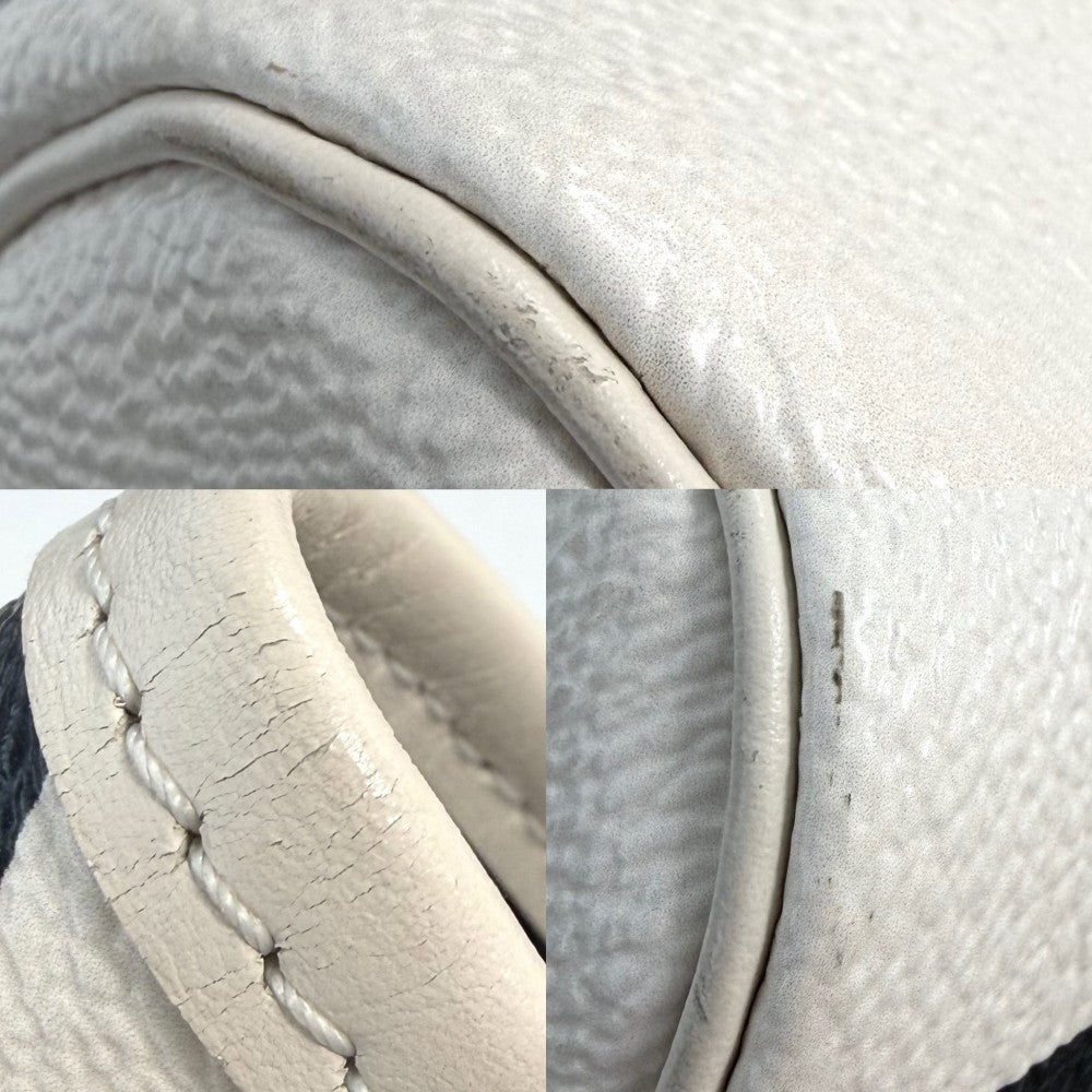LOUIS VUITTON ルイヴィトン トートバッグ ネヴァーフルMM ハンドバッグ ワイルドアットハート レオパード アイボリー M45819 クレーム ブラック 黒 ゴールド金具 レディース【中古品】