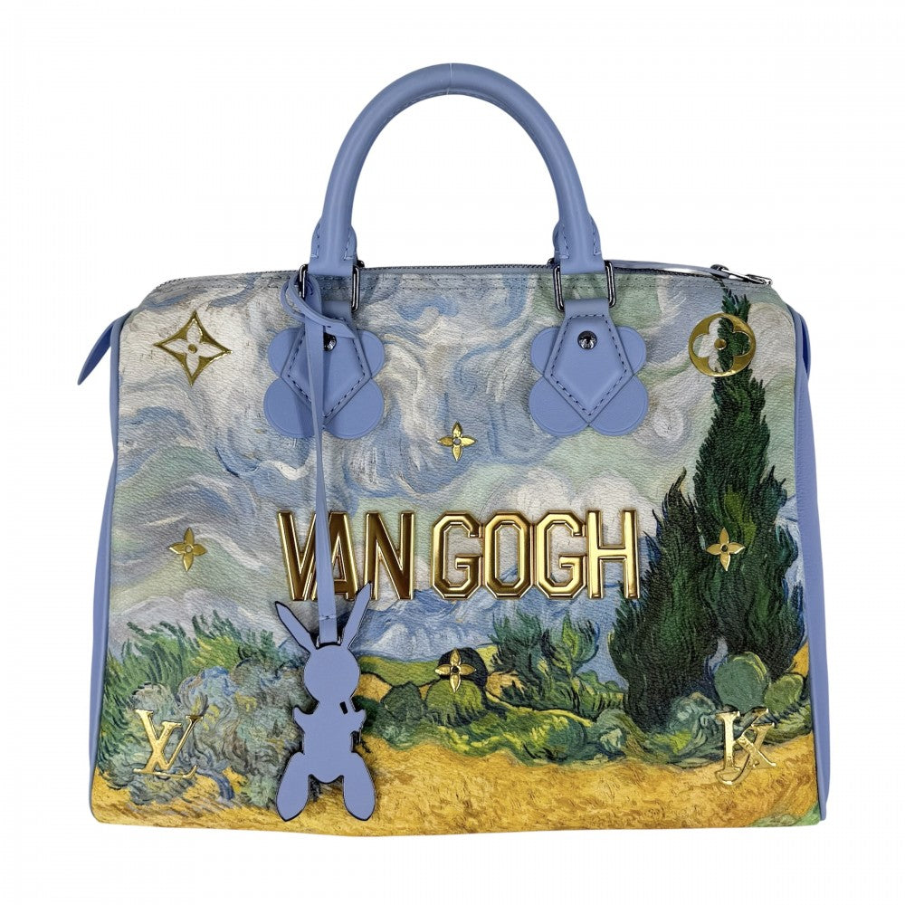 LOUIS VUITTON ルイヴィトン ハンドバッグ モノグラムセルティ スピーディ30 ミニボストンバッグ マスターズコレクション ゴッホ M43314 ブルー系 ブルー金具 レディース【中古品】