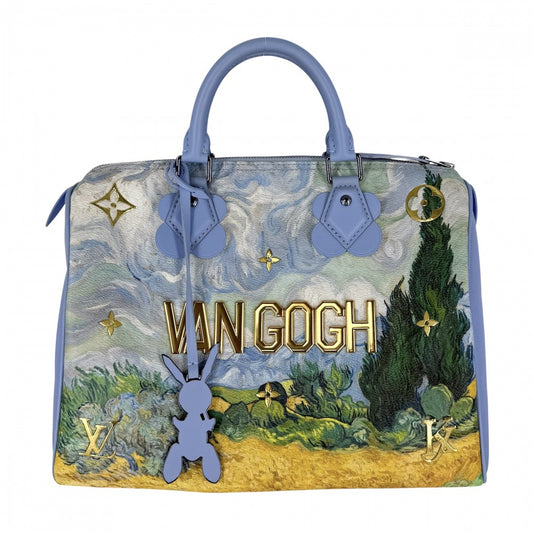LOUIS VUITTON ルイヴィトン ハンドバッグ モノグラムセルティ スピーディ30 ミニボストンバッグ マスターズコレクション ゴッホ M43314 ブルー系 ブルー金具 レディース【中古品】