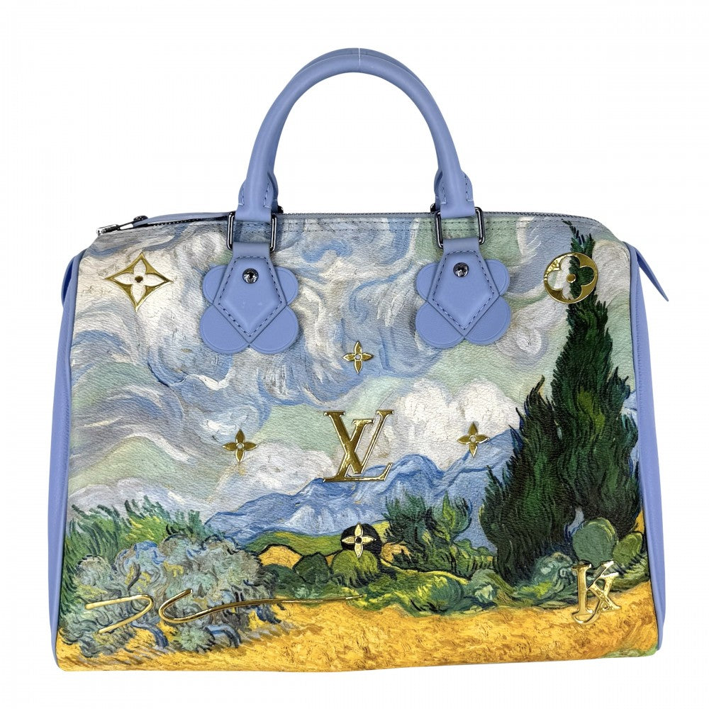 LOUIS VUITTON ルイヴィトン ハンドバッグ モノグラムセルティ スピーディ30 ミニボストンバッグ マスターズコレクション ゴッホ M43314 ブルー系 ブルー金具 レディース【中古品】