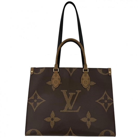 LOUIS VUITTON ルイヴィトン 2WAY オンザゴーMM ハンドバッグ トートバッグ M45321 モノグラムジャイアント モノグラム・リバース ブラウン 茶 ゴールド金具 レディース【中古品】