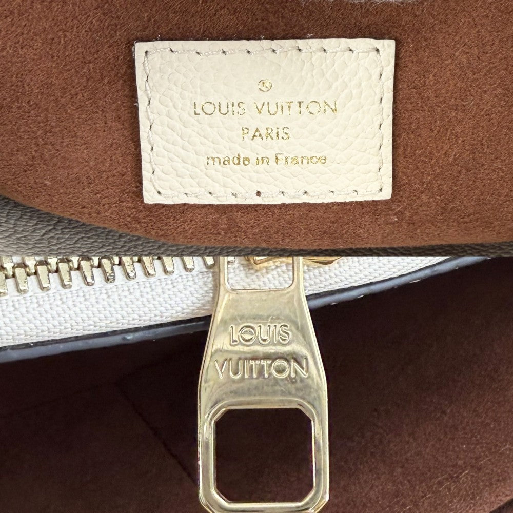 LOUIS VUITTON ルイヴィトン 2WAY モノグラムアンプラント モンテーニュMM ショルダーバッグ ハンドバッグ クリーム M53939 アイボリー ブラウン 茶 ゴールド金具 レディース【中古品】