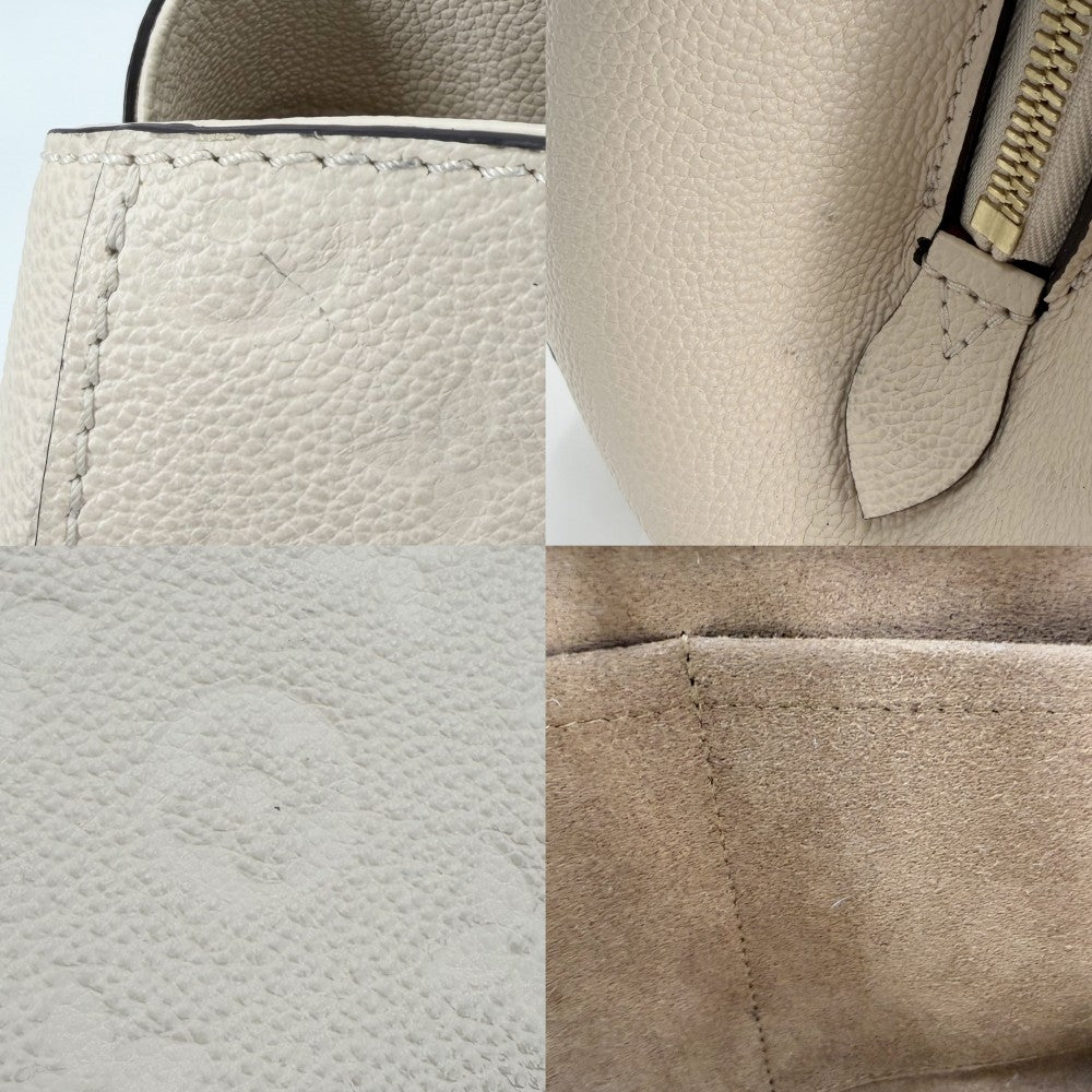 LOUIS VUITTON ルイヴィトン 2WAY モノグラムアンプラント モンテーニュMM ショルダーバッグ ハンドバッグ クリーム M53939 アイボリー ブラウン 茶 ゴールド金具 レディース【中古品】