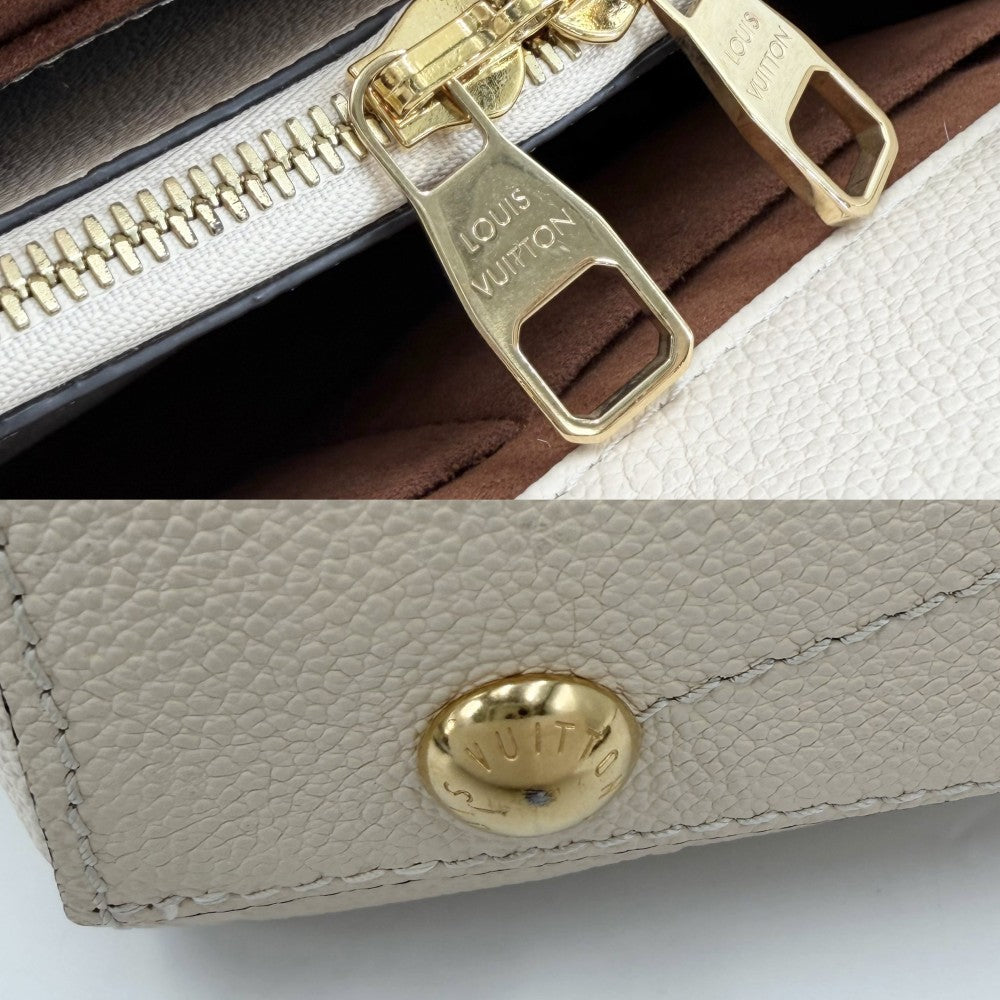 LOUIS VUITTON ルイヴィトン 2WAY モノグラムアンプラント モンテーニュMM ショルダーバッグ ハンドバッグ クリーム M53939 アイボリー ブラウン 茶 ゴールド金具 レディース【中古品】