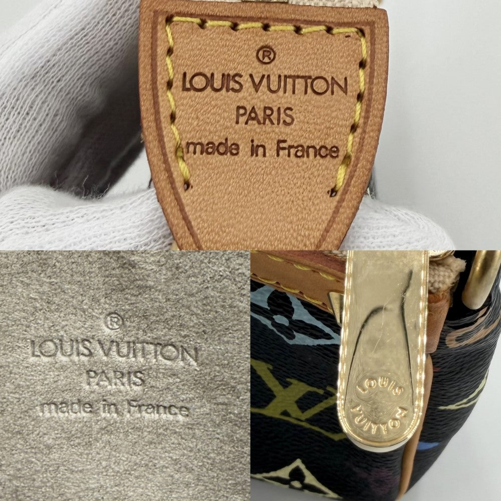 【開店SALE】 LOUIS VUITTON ルイヴィトン ハンドバッグ ポシェットアクセソワール アクセサリーポーチ ブラック 黒 M92648 モノグラムマルチカラー ノワール マルチカラー ゴールド金具 レディース【中古品】