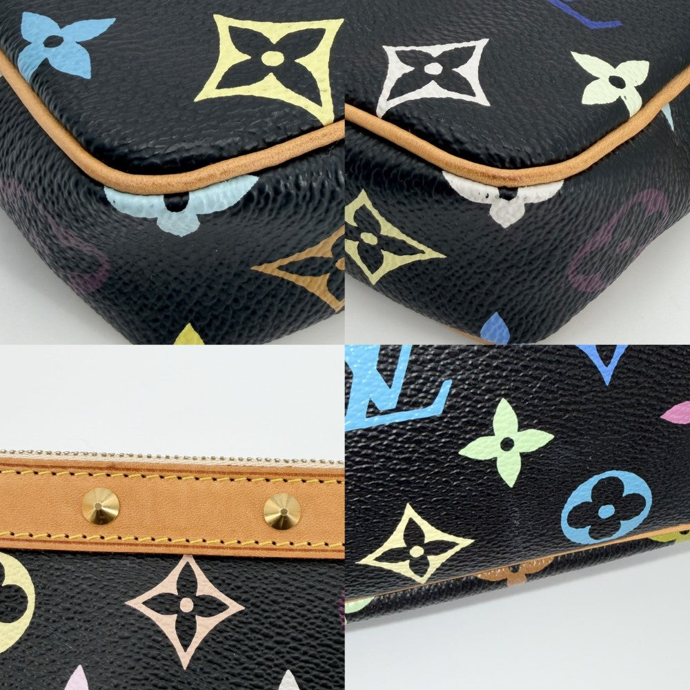 【開店SALE】 LOUIS VUITTON ルイヴィトン ハンドバッグ ポシェットアクセソワール アクセサリーポーチ ブラック 黒 M92648 モノグラムマルチカラー ノワール マルチカラー ゴールド金具 レディース【中古品】