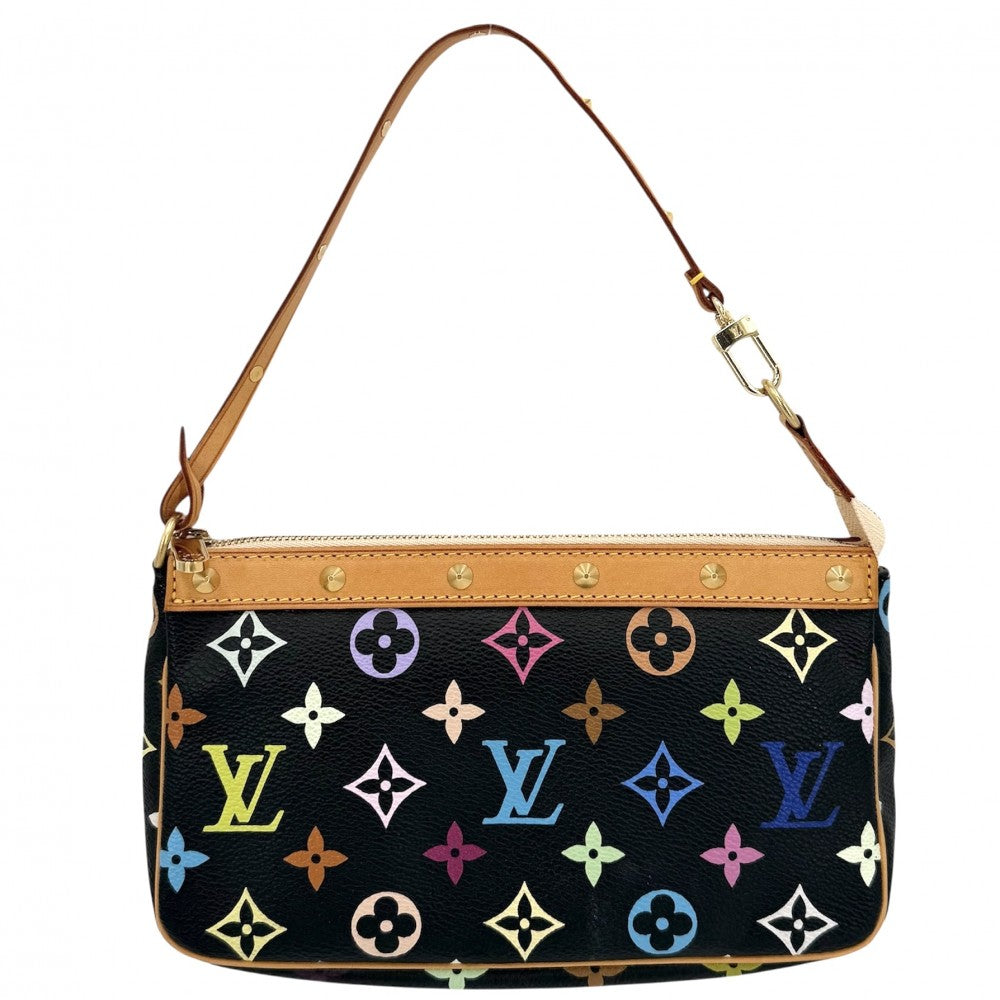 【開店SALE】 LOUIS VUITTON ルイヴィトン ハンドバッグ ポシェットアクセソワール アクセサリーポーチ ブラック 黒 M92648 モノグラムマルチカラー ノワール マルチカラー ゴールド金具 レディース【中古品】
