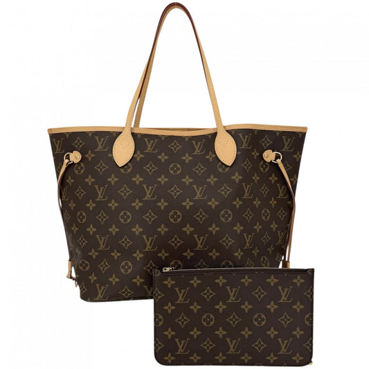 【開店SALE】 LOUIS VUITTON ルイヴィトン トートバッグ モノグラム ネヴァーフルMM ハンドバッグ M40995 ブラウン 茶 ゴールド金具 レディース【中古品】