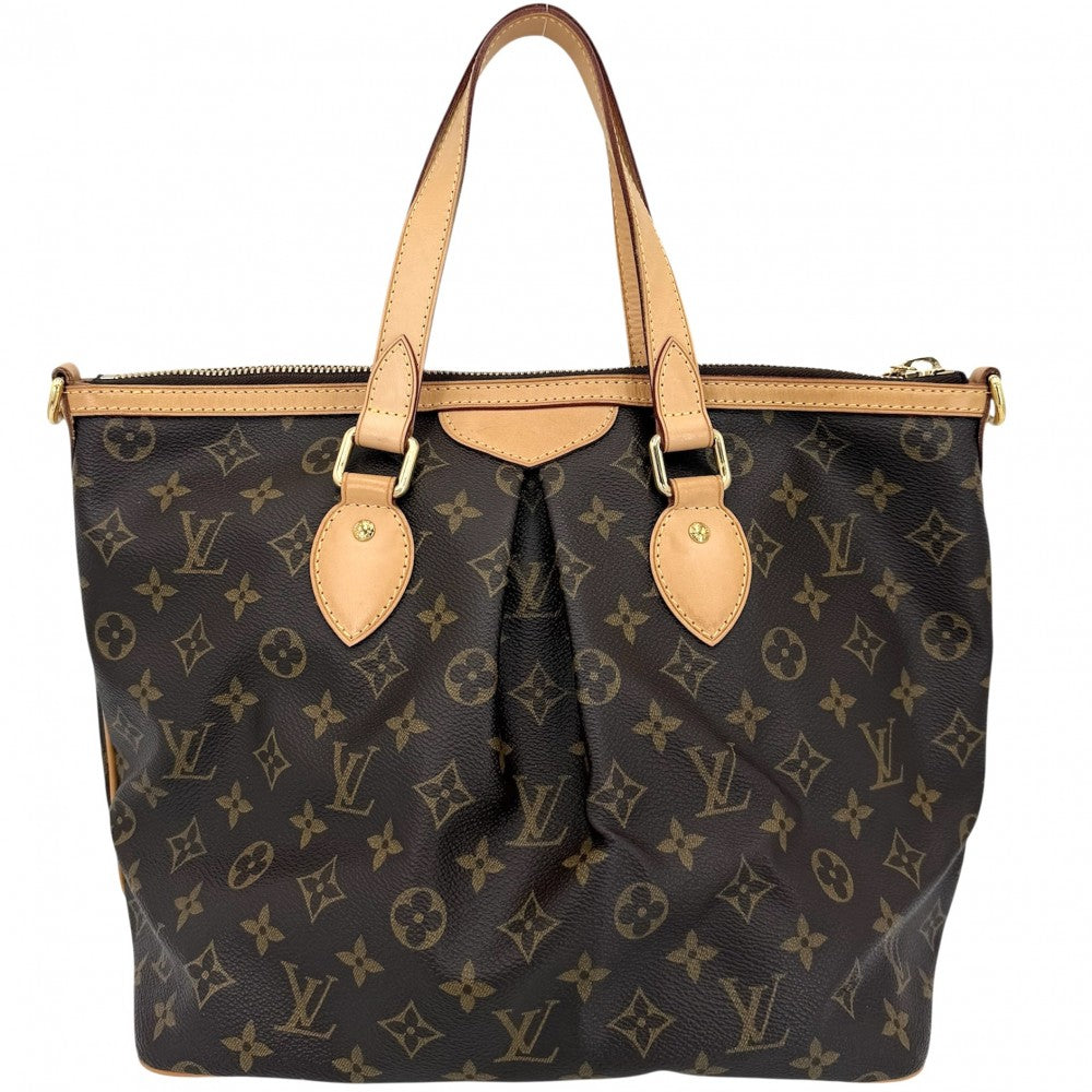 【開店SALE】 LOUIS VUITTON ルイヴィトン 2WAY モノグラム パレルモPM ハンドバッグ ショルダーバック M40415 ブラウン 茶 ゴールド金具 レディース【中古品】
