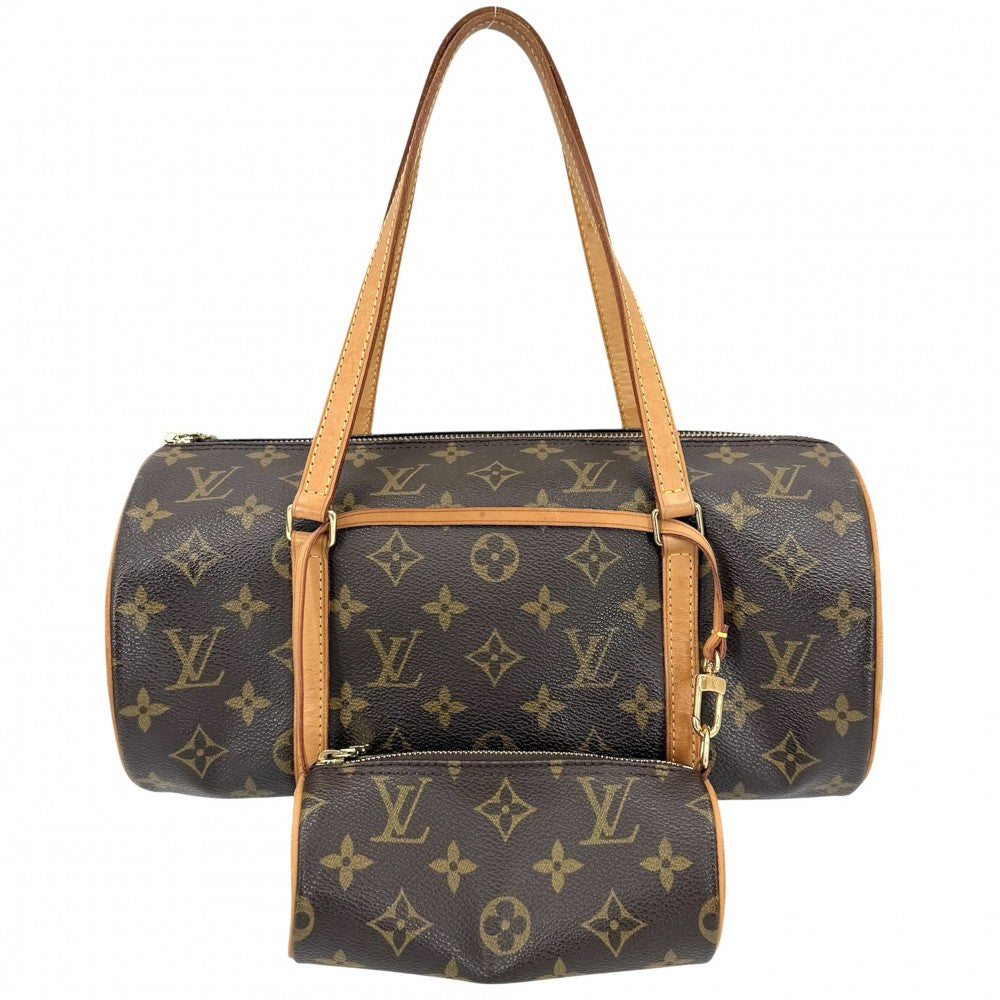 【開店SALE】 LOUIS VUITTON ルイヴィトン ハンドバッグ パピヨン30 ポーチ付き M51385 モノグラムキャンバス ブラウン 茶 ゴールド金具 レディース【中古品】