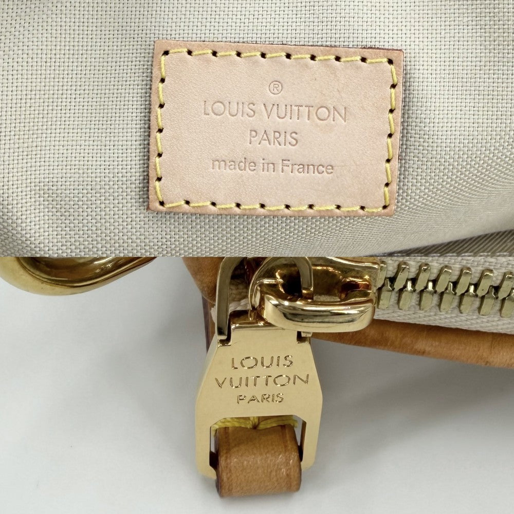【開店SALE】 LOUIS VUITTON ルイヴィトン 2WAY リヴィエラMM ハンドバッグ ショルダーバッグ トートバッグ N48252 ダミエアズールキャンバス ホワイト 白 ゴールド金具 レディース【中古品】