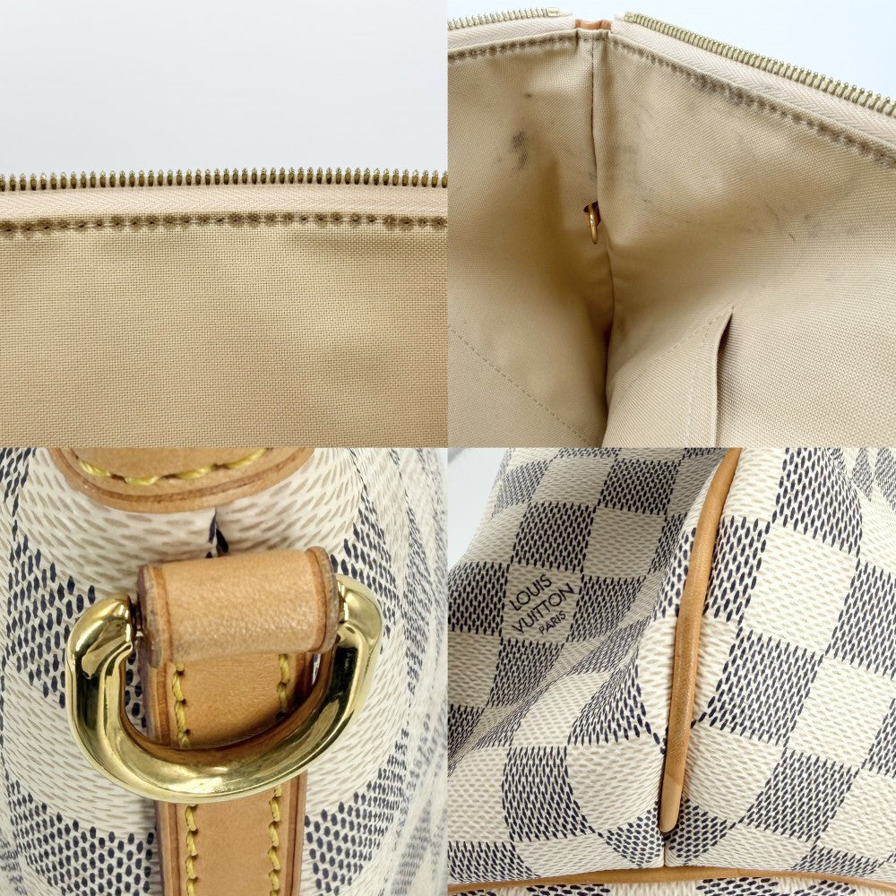 【開店SALE】 LOUIS VUITTON ルイヴィトン 2WAY リヴィエラMM ハンドバッグ ショルダーバッグ トートバッグ N48252 ダミエアズールキャンバス ホワイト 白 ゴールド金具 レディース【中古品】