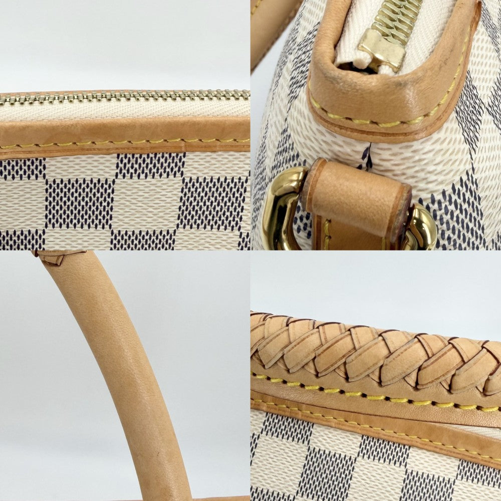 【開店SALE】 LOUIS VUITTON ルイヴィトン 2WAY リヴィエラMM ハンドバッグ ショルダーバッグ トートバッグ N48252 ダミエアズールキャンバス ホワイト 白 ゴールド金具 レディース【中古品】
