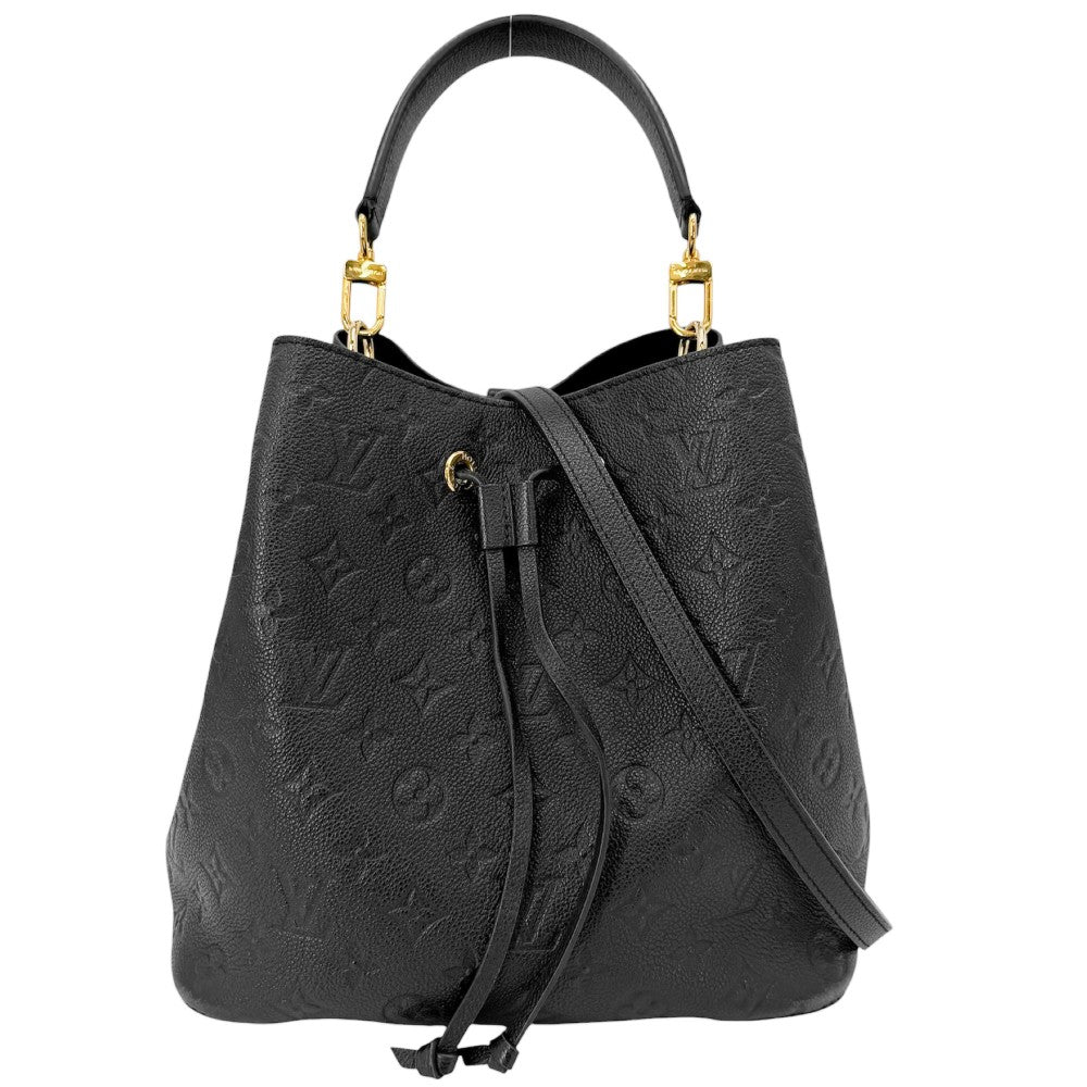 LOUIS VUITTON ルイヴィトン 2WAY モノグラムアンプラント ネオノエMM ショルダーバッグ ハンドバッグ M45256 ブラック 黒 ゴールド金具 レディース【中古品】