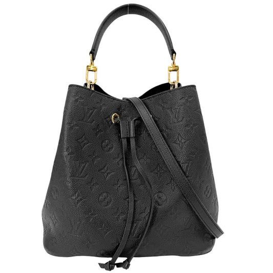 LOUIS VUITTON ルイヴィトン 2WAY モノグラムアンプラント ネオノエMM ショルダーバッグ ハンドバッグ M45256 ブラック 黒 ゴールド金具 レディース【中古品】
