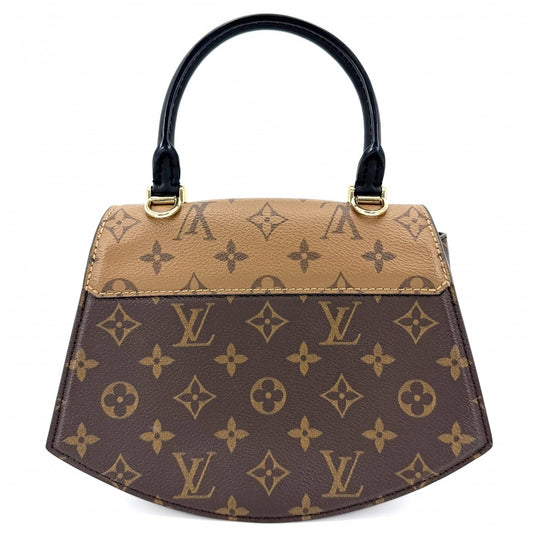 LOUIS VUITTON ルイヴィトン 2WAY モノグラムリバース ティルシット ハンドバッグ ショルダーバッグ M46548 ブラウン 茶 ゴールド金具 レディース【中古品】