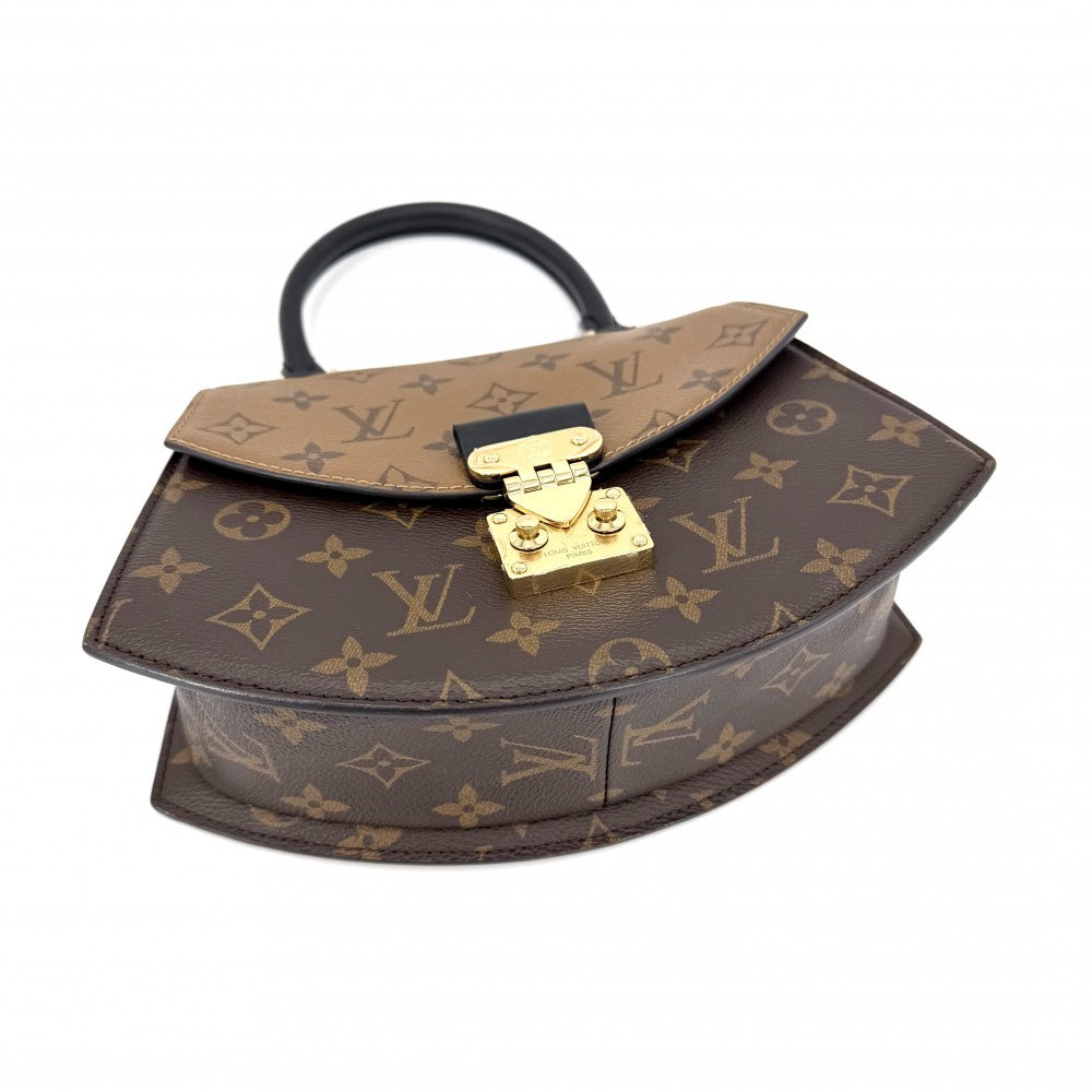 LOUIS VUITTON ルイヴィトン 2WAY モノグラムリバース ティルシット ハンドバッグ ショルダーバッグ M46548 ブラウン 茶 ゴールド金具 レディース【中古品】
