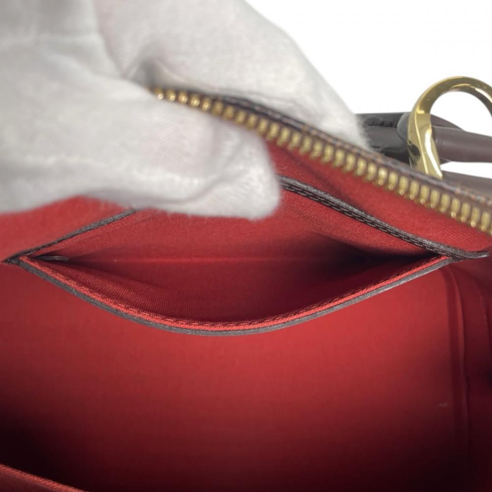 LOUIS VUITTON ルイヴィトン ハンドバッグ ダミエ・エベヌ アルマ N51131 PVCコーティングキャンバス レザー ブラウン 茶 ゴールド金具 レディース【中古品】
