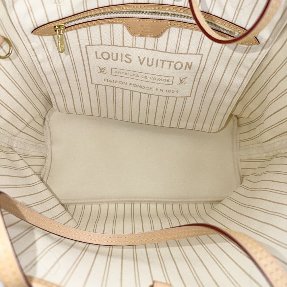 LOUIS VUITTON ルイヴィトン トートバッグ ネヴァーフルMM ハンドバッグ N41361 ダミエアズールキャンバス ホワイト 白 ゴールド金具 レディース【中古品】