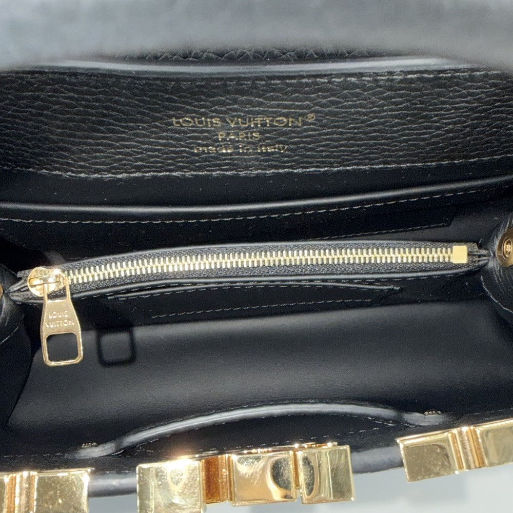 LOUIS VUITTON ルイヴィトン 2WAY カプシーヌBB ハンドバッグ ショルダーバッグ M25404 トリヨンレザー ブラック 黒 ゴールド金具 レディース【中古品】