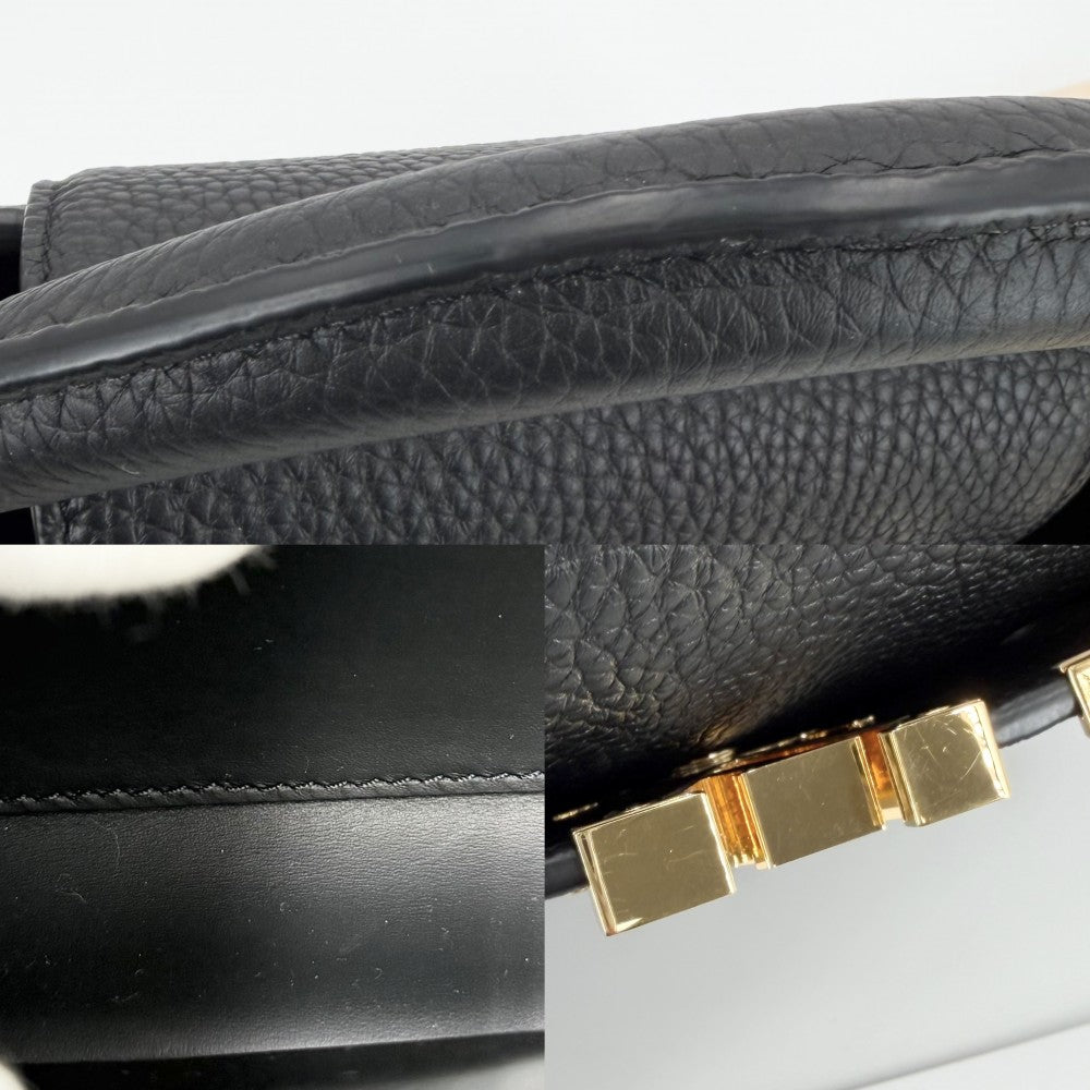 LOUIS VUITTON ルイヴィトン 2WAY カプシーヌBB ハンドバッグ ショルダーバッグ M25404 トリヨンレザー ブラック 黒 ゴールド金具 レディース【中古品】