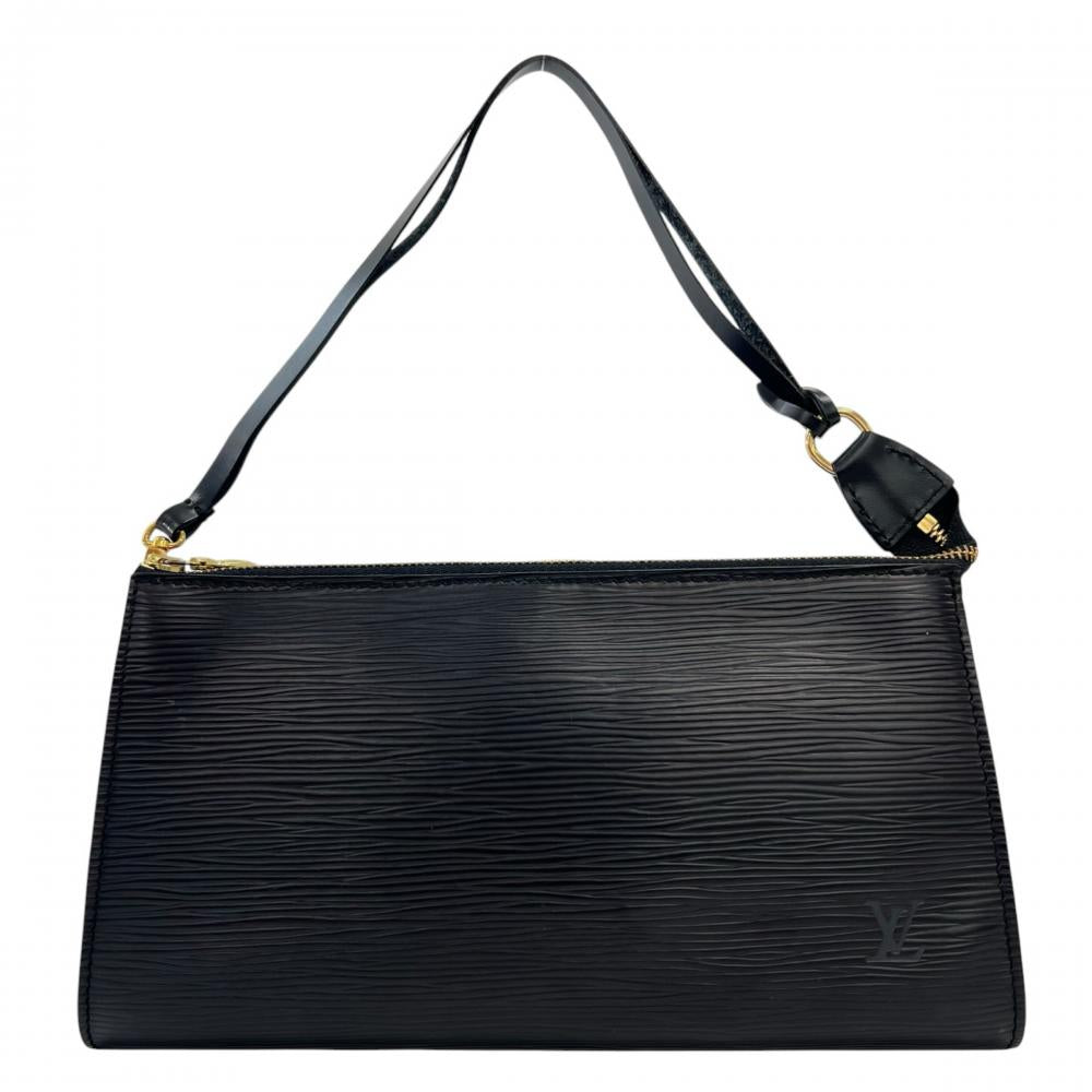 LOUIS VUITTON ルイヴィトン ハンドバッグ エピ ポシェット・アクセソワール ロゴ刻印 M52942 エピレザー ブラック 黒 ゴールド金具 レディース【中古品】