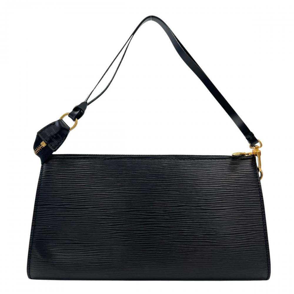 LOUIS VUITTON ルイヴィトン ハンドバッグ エピ ポシェット・アクセソワール ロゴ刻印 M52942 エピレザー ブラック 黒 ゴールド金具 レディース【中古品】