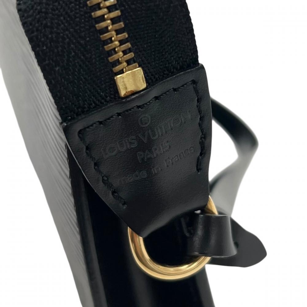 LOUIS VUITTON ルイヴィトン ハンドバッグ エピ ポシェット・アクセソワール ロゴ刻印 M52942 エピレザー ブラック 黒 ゴールド金具 レディース【中古品】