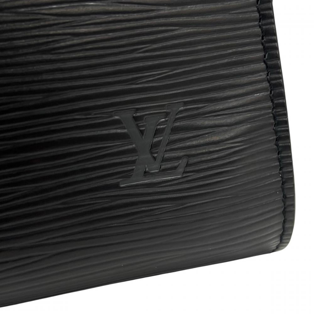 LOUIS VUITTON ルイヴィトン ハンドバッグ エピ ポシェット・アクセソワール ロゴ刻印 M52942 エピレザー ブラック 黒 ゴールド金具 レディース【中古品】