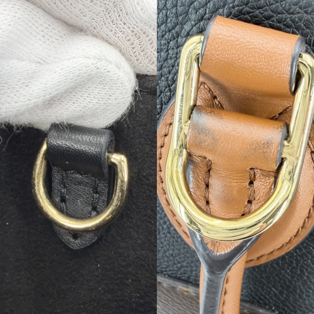 LOUIS VUITTON ルイヴィトン 2WAY フォールドトートMM ハンドバッグ ショルダーバッグ トートバッグ M45409 モノグラムキャンバス ブラウン 茶 ブラック 黒 ゴールド金具 レディース【中古品】