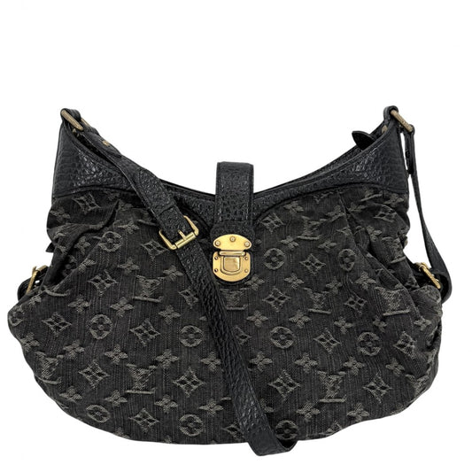 LOUIS VUITTON ルイヴィトン ショルダーバッグ XS M95608 モノグラムデニム ブラック 黒 ゴールド金具 レディース【中古品】