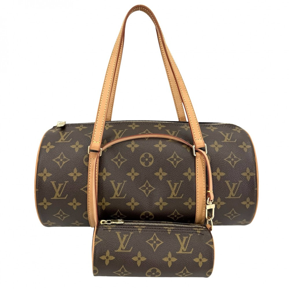 LOUIS VUITTON ルイヴィトン ハンドバッグ パピヨン30 ポーチ付き M51385 モノグラムキャンバス ブラウン 茶 ゴールド金具 レディース【中古品】