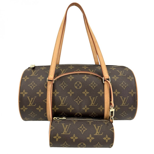 LOUIS VUITTON ルイヴィトン ハンドバッグ パピヨン30 ポーチ付き M51385 モノグラムキャンバス ブラウン 茶 ゴールド金具 レディース【中古品】